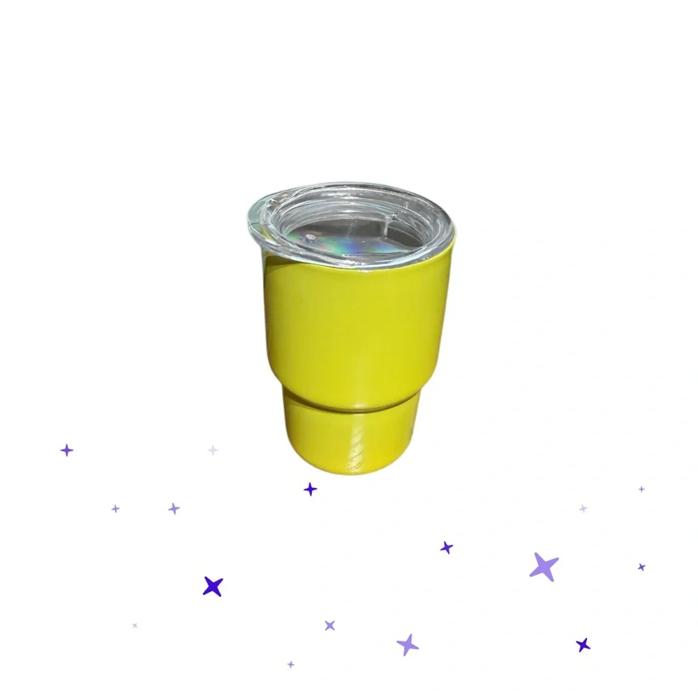 Tiny 3 Inch Stainless Steel Tumbler With Straw and Lid